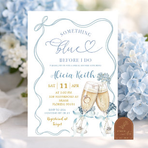 Something Blue before I Do Bridal Shower Invitation