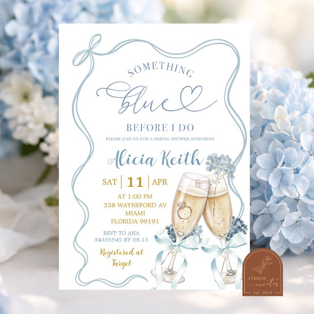 Something Blue before I Do Bridal Shower Invitation (Creator Uploaded)