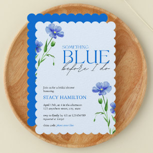 Something Blue Before I do Bridal Shower Invitation