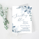 Something Blue Before I do Bridal Shower  Invitation<br><div class="desc">Something Blue Before I do Dusty Blue watercolor floral bridal shower invitation</div>