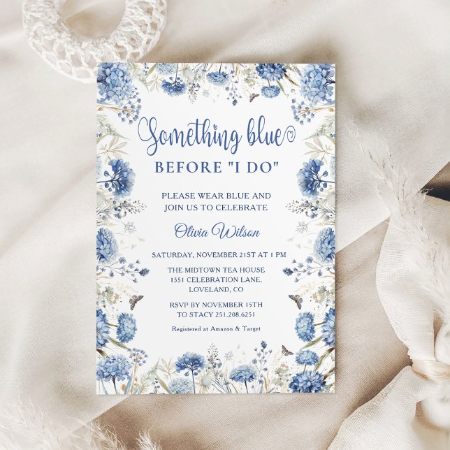 Something Blue Before I Do, Bridal Shower Invitation (Creator Uploaded)