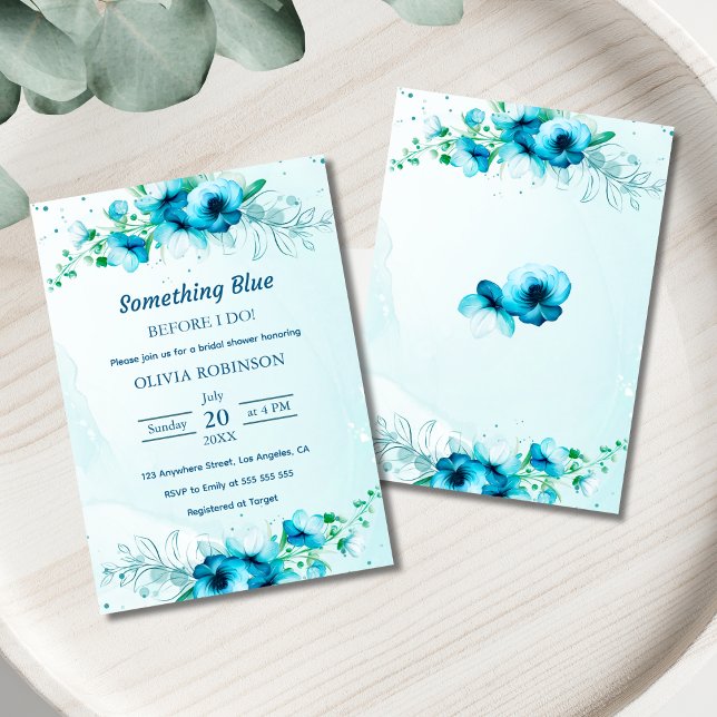 Something Blue Before I Do Bridal Shower  Invitation (Something Blue Before I Do Bridal Shower Invitation )
