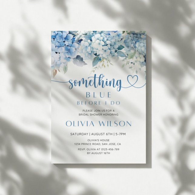 "Something Blue Before I Do" Bridal Shower  Invitation (Creator Uploaded)