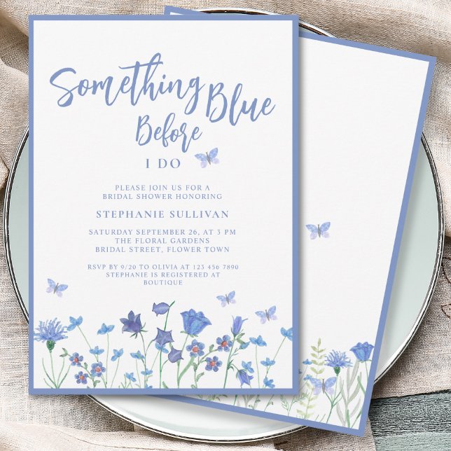 Something Blue Before I Do Bridal Shower Invitation (Creator Uploaded)