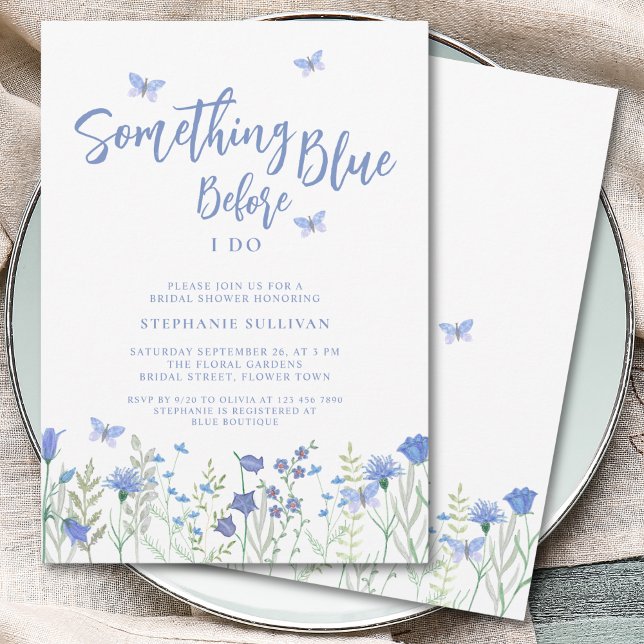 Something Blue Before I Do Bridal Shower Invitation (Creator Uploaded)