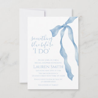 Something Blue Before I Do Bridal Shower Invitation