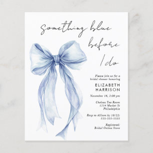 Something Blue Before I Do Bridal Shower Invite