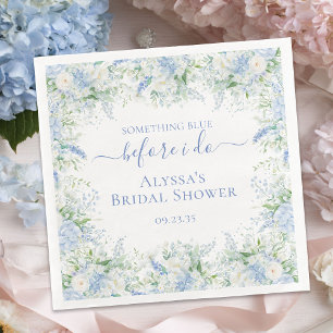 Something Blue Before I Do Bridal Shower Napkin