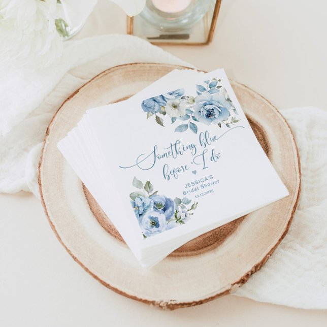 Something blue before I do bridal shower Napkin (Creator Uploaded)