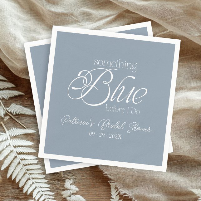 Something Blue Before I Do Bridal Shower Napkin (Creator Uploaded)