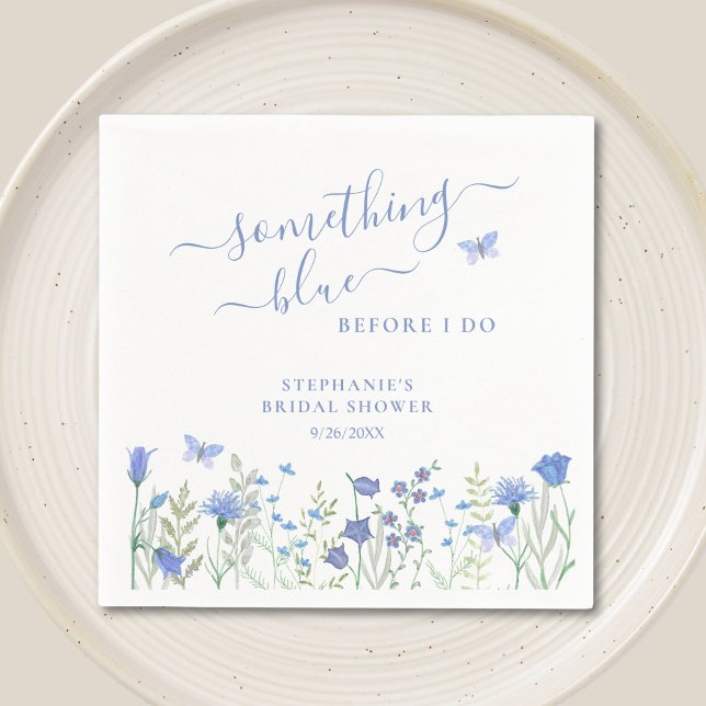 Something Blue Before I Do Bridal Shower  Napkin (Creator Uploaded)