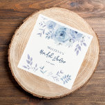 Something Blue Before I Do Bridal Shower Paper Napkin<br><div class="desc">Create a modern dusty blue and lilac Bridal Shower paper napkin with this cute template featuring beautiful rustic floral bouquet with modern simple typography. TIP: Matching wedding suite cards like RSVP, wedding programs, banners, tapestry, gift tags, signs, and other wedding keepsakes and goodies are available in the collection below featuring...</div>