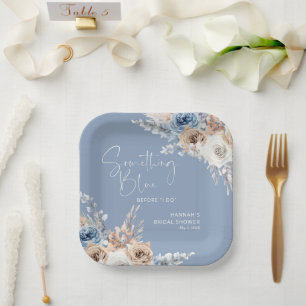 Something Blue Before I Do Bridal Shower Paper Plate