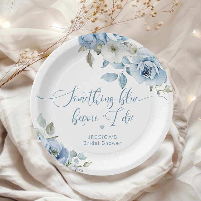 Something blue before I do bridal shower Paper Plate (Creator Uploaded)