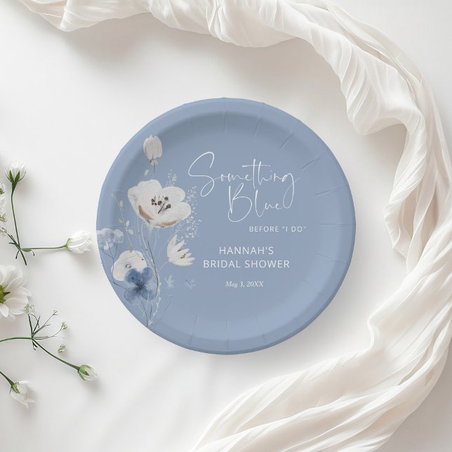 Something Blue Before I Do Bridal Shower Paper Plate (Creator Uploaded)