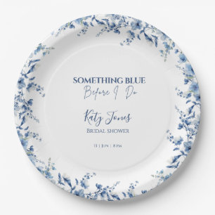 Something Blue Before I Do Bridal Shower Paper Plate