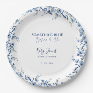 Something Blue Before I Do Bridal Shower Paper Plate