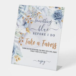 Something Blue Before I Do Bridal Shower Party Pedestal Sign