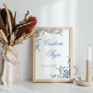 Something blue before i do bridal shower sign