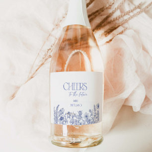 Something Blue Before I do Bridal Shower  Sparkling Wine Label