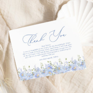 Something Blue Before I Do Bridal Shower Thank You Card