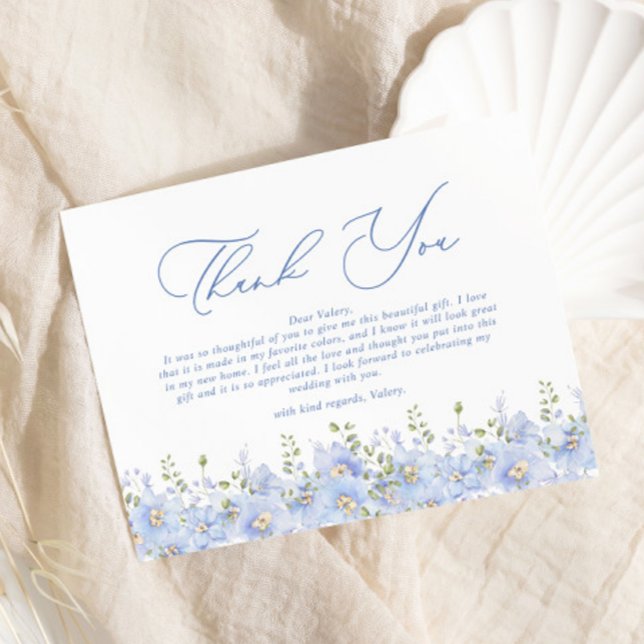 Something Blue Before I Do Bridal Shower Thank You Card (Creator Uploaded)