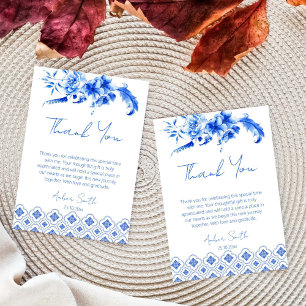 Something blue before i do bridal shower vintage thank you card