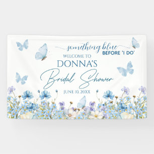 Something Blue before 'I do' Bridal Shower Welcome Banner
