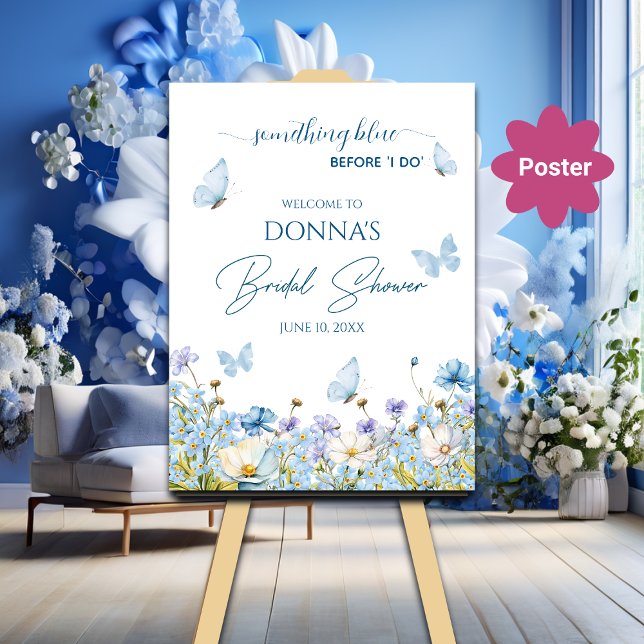 Something Blue before 'I do' Bridal Shower Welcome Poster (Creator Uploaded)