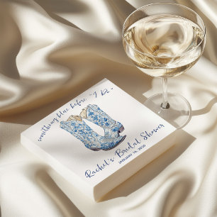 Something Blue before I Do! Cowboy Bridal Shower Napkin