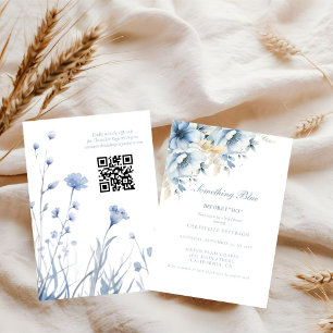 Something blue before i do floral Bridal shower Invitation