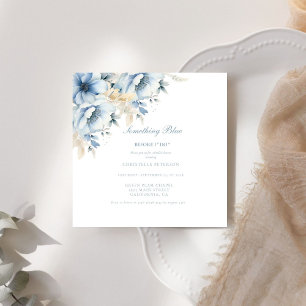 Something blue before i do floral Bridal shower Invitation