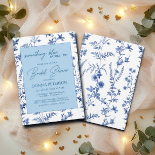 Something Blue before 'I do' Floral Bridal Shower Invitation