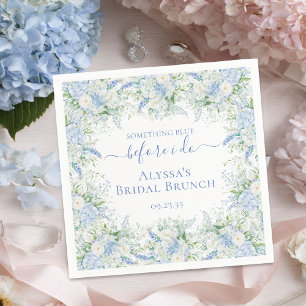 Something Blue Before I Do Floral Bridal Shower Napkin