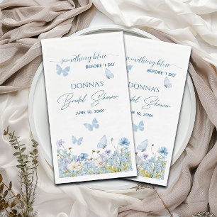 Something Blue before 'I do' Floral Bridal Shower Napkin