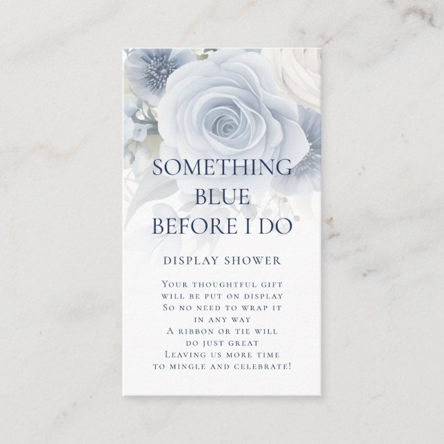 Something Blue Before I do Floral Display Shower Enclosure Card (Front)