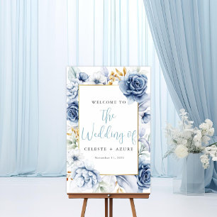 Something Blue Before I Do Floral Welcome Sign