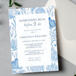 Something Blue Before I do French Bridal Shower Invitation