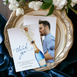 Something Blue Before I do Photo Thank you Card 