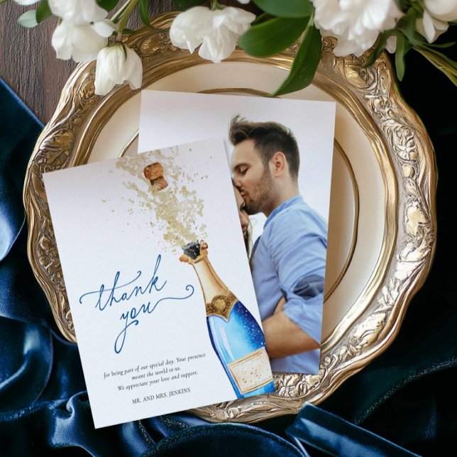 Something Blue Before I do Photo Thank you Card  (Something Blue Before I do Photo Thank you card)