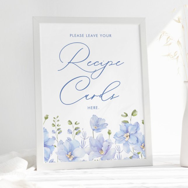Something Blue Before I Do Recipe Cards Bridal Poster (Creator Uploaded)