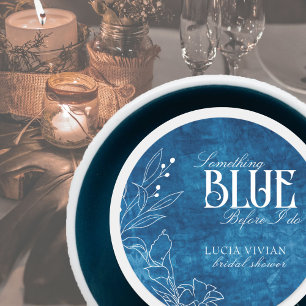 Something Blue Before I do White Floral Classic Round Sticker