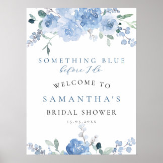 Something Blue BID Bridal Shower Welcome Sign