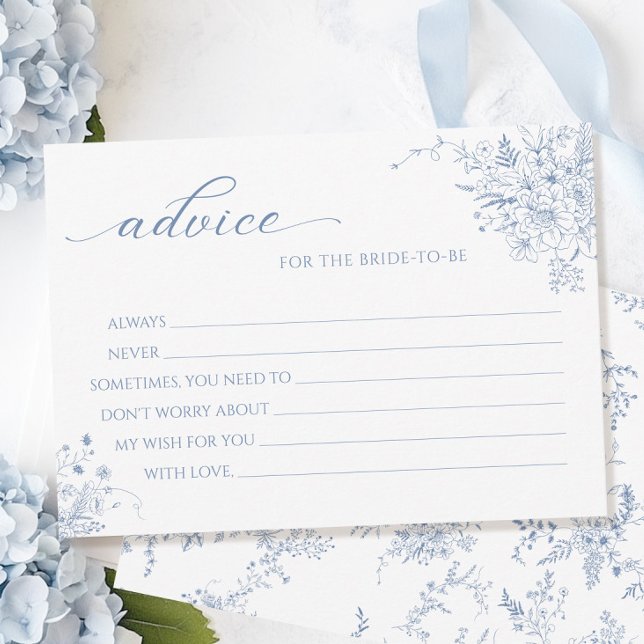 Something Blue Bridal Shower Advice Card (Creator Uploaded)