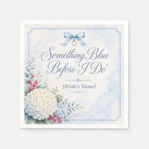 Something Blue Bridal Shower   Blue Hydrangea Napkin