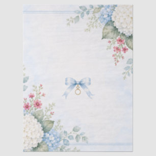 Something Blue Bridal Shower Blue Hydrangea Tissue Paper
