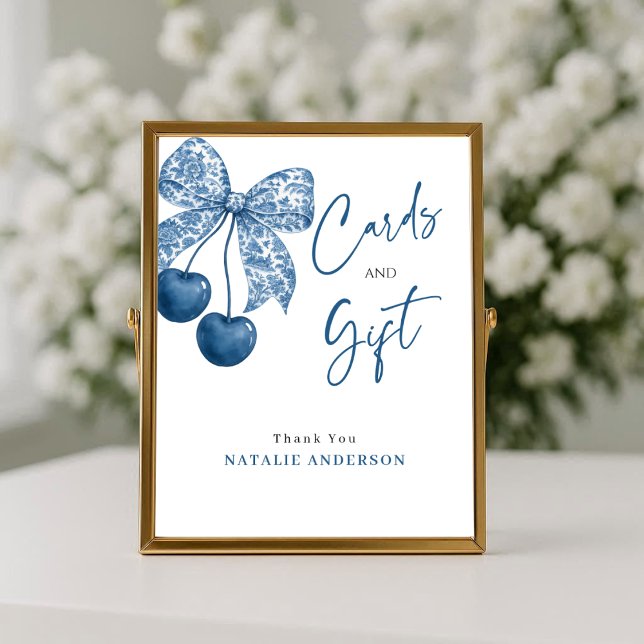 Something Blue Bridal Shower Cards & Gift Sign (Creator Uploaded)