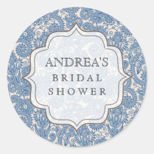 Something Blue Bridal Shower Dessert Tag Label