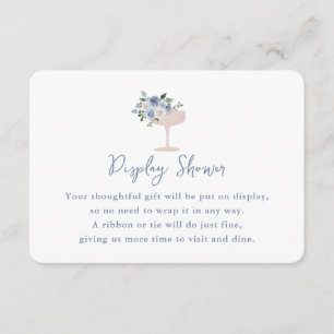 Something Blue bridal shower display shower card