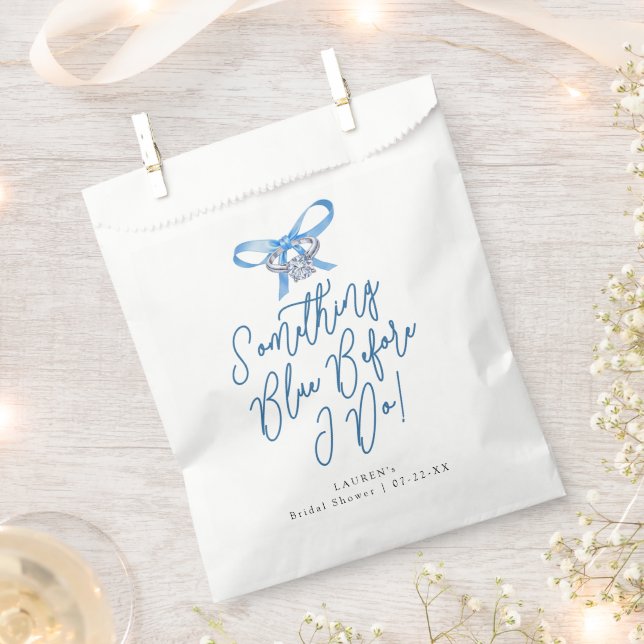 Something Blue Bridal Shower Favour Bag (Clipped)